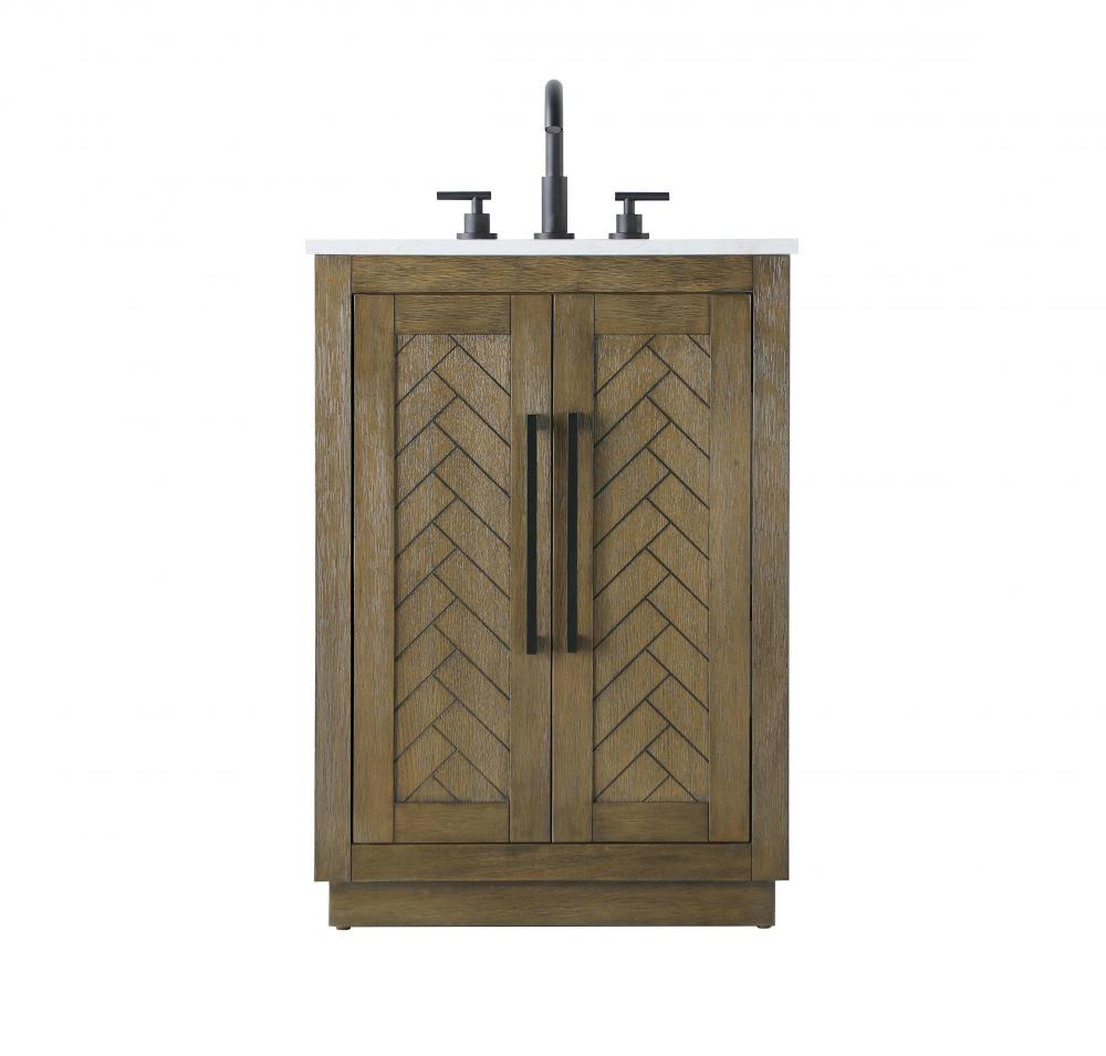 Vanity Cabinet 2Dr W24"xD19"xH34" Hazel Oak
