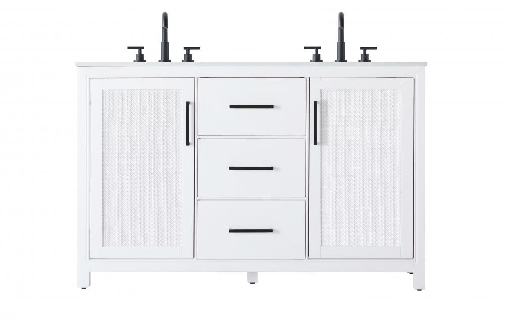 Vanity Cabinet 2Dr 3Dw 54x21.5x35 White