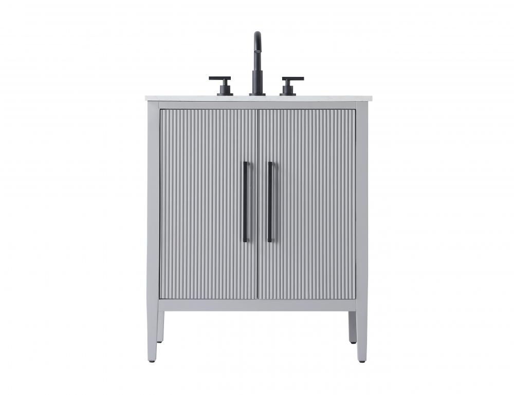 Vanity Cabinet 2Dr 30x21.5x35 Grey
