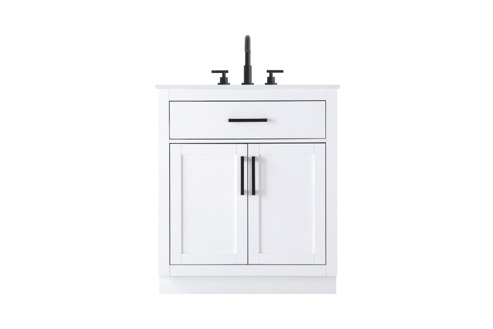 Vanity Cabinet 2Dr1Dw 30"W x 22"D x 35''H White