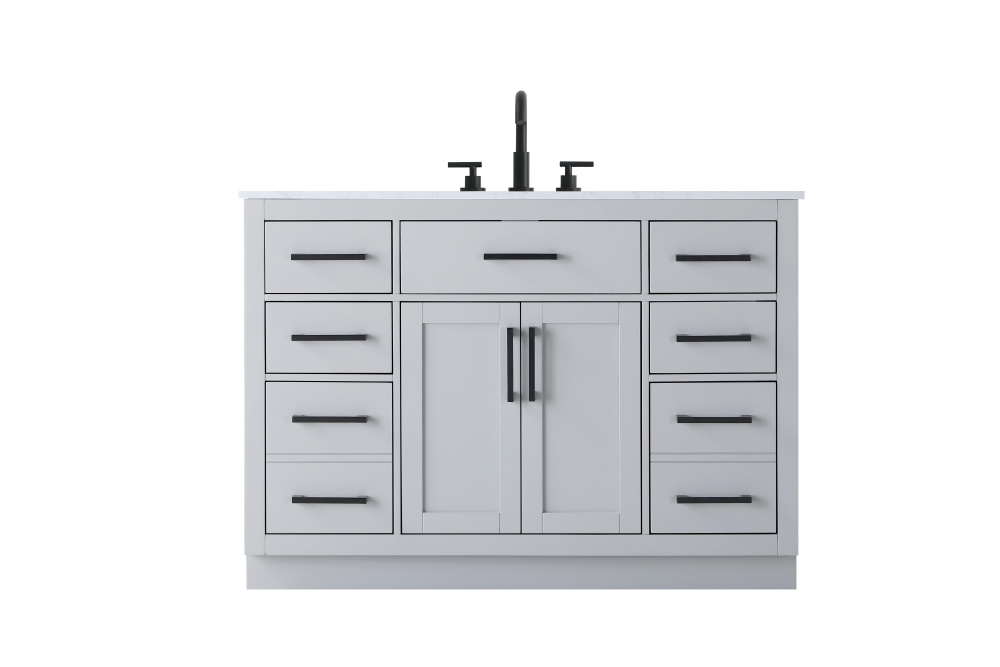 Vanity Cabinet 2Dr7Dw 48"W x  22"D x 35''H Grey