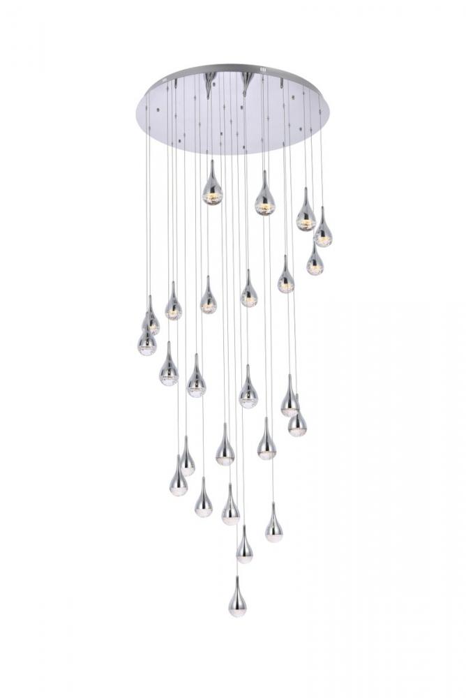 Amherst 42 inch LED chandelier in chrome