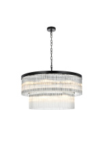 Elegant 1070D32BK - Pendant D32"H16.5"L14 Black