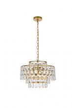 Elegant 1102D18BR - Mila 18 inch pendant in brass