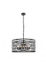 Elegant 1108D24BK - Kennedy 24 inch pendant in black