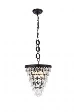 Elegant 1219D13BK/RC - Nordic 3 lights black pendant