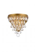 Elegant 1219W9BR/RC - Nordic 1 light brass wall sconce