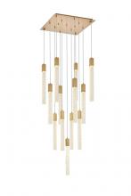 Elegant 2066G26SG - Weston 13 lights pendant in satin gold