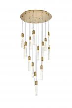 Elegant 2089G36SG - Pendant D36"H24"L16 Satin Gold