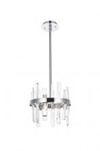 Elegant 2200D12C - Serena 12 inch crystal round pendant in chrome