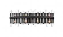 Elegant 2200W30BK - Serena 30 inch crystal bath sconce in black