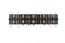 Elegant 2200W36BK - Serena 36 inch crystal bath sconce in black