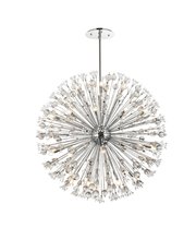 Elegant 2500D50C - Vera 50 inch crystal starburst round pendant in chrome