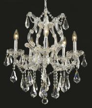 Elegant 2801D20C/RC - Maria Theresa 6 light Chrome Chandelier Clear Royal Cut Crystal