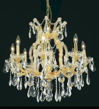 Elegant 2801D26G/RC - Maria Theresa 9 light Gold Chandelier Clear Royal Cut Crystal