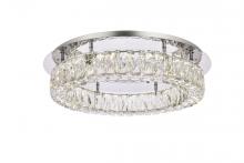Elegant 3503F22C - Monroe 22 inch LED Single flush mount in chrome
