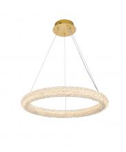 Elegant 3800D23SG - Bowen Hang D23.5" H2.5" LED 36W DIM 3CCT Satin Gold