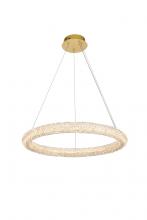 Elegant 3800D26SG - Bowen Hang D26" H2.5" LED 36W DIM 3CCT  Satin Gold
