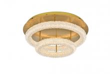 Elegant 3800F26L2SG - Bowen Flush Mount D26'' H10'' LED 54W DIM 3CCT  Satin Gold