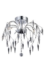 Elegant V5008F20C/EC - Amour 8 light Chrome Flush Mount Clear Elegant Cut Crystal