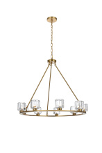 Elegant 5100D36SG - Pendant Light D36" G9 Lt9 40W Satin Gold