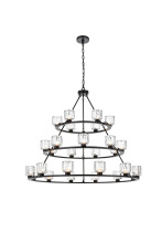 Elegant 5100L348BK - Pendant Light D48"+36"+26" G9 Lt27 40W Black
