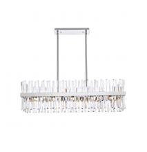Elegant 6200G42C - Serephina 42 inch crystal rectangle chandelier light in chrome