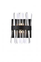 Elegant 6200W8BK - Serephina 8 inch crystal bath sconce in black