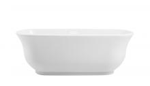 Elegant BT10267GW-WHT - Bathtub 66.9x30.7x23.2 GW with WHT drain kit