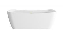 Elegant BT10467GW-BGD - Bathtub 66.9x30.7x25.6 GW with BGD drain kit