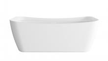 Elegant BT10467GW-WHT - Bathtub 66.9x30.7x25.6 GW with WHT drain kit