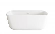 Elegant BT10559GW-BNK - Bathtub 59.1x28.3x22.8 GW with BNK drain kit