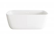 Elegant BT10559GW-WHT - Bathtub 59.1x28.3x22.8 GW with WHT drain kit