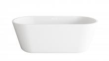 Elegant BT10665GW-WHT - Bathtub 64.9"28.3"22.8" GW with WHT drain kit