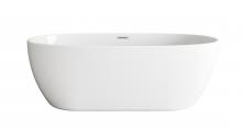 Elegant BT10770GW-BNK - Bathtub 70.0"33.5"24.0" GW with BNK drain kit