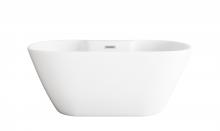 Elegant BT30559GW-BNK - Bathtub 59.1 x 29.9 x 22.8 Glossy White