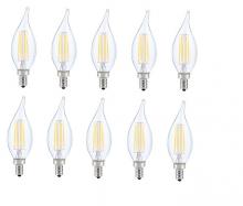 Elegant E12LED106-10PK - LED E12 CANDELABRA, FLAME TIP, 2700K, 300 degree, CRI80, ES, UL, 6W, 40W EQUIVALENT, 15000HRS