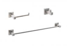 Elegant HWB-12S3HBNK - Bathroom hardware set 24"x2.7+6.6"x3.1"+2.7"x2.2" brushed nickel