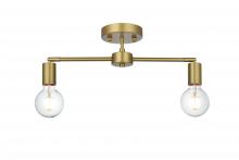 Elegant LD2348SG - Zane Ceiling Lamp L21.5"W4.7"H6.2" Satin Gold