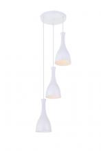 Elegant LD2408WH - Aiken Hang D13.8"H11.4"L3 White