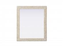 Elegant MR4A3642LN - Jute Rope Mirror 36''x42'' Linen White