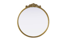 Elegant MR7G36AB - Naomi Vintage Resin Mirror 36x38 in Antique Brass