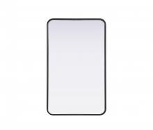 Elegant MR8A2236BLK - R Corner Mirror 22"x36"x2" Black