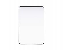Elegant MR8A2842BLK - R Corner Mirror 28"x42"x2" Black