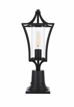 Elegant OD311P19BK - Outdoor Pole Light L7" W7" H19" L1 Black