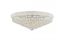 Elegant V1800F36C/RC - Primo 20 light Chrome Flush Mount Clear Royal Cut Crystal
