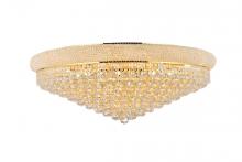 Elegant V1800F36G/RC - Primo 20 light Gold Flush Mount Clear Royal Cut Crystal