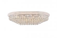 Elegant V1800F40SC/RC - Primo 24 light Chrome Flush Mount Clear Royal Cut Crystal