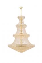 Elegant V1800G72G/RC - Primo 66 light Gold Chandelier Clear Royal Cut Crystal