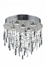 Elegant V2006F16SC/RC - Galaxy 5 light Chrome Flush Mount Clear Royal Cut Crystal
